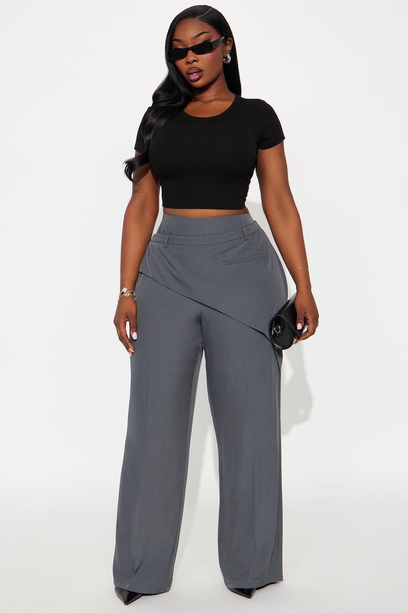Schedule Conflict Wrap Trouser Pant 32″ - Charcoal