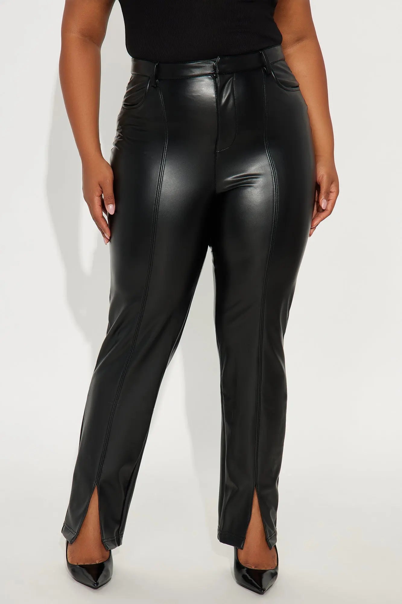 Mackenzie Faux Leather Pant - Black 