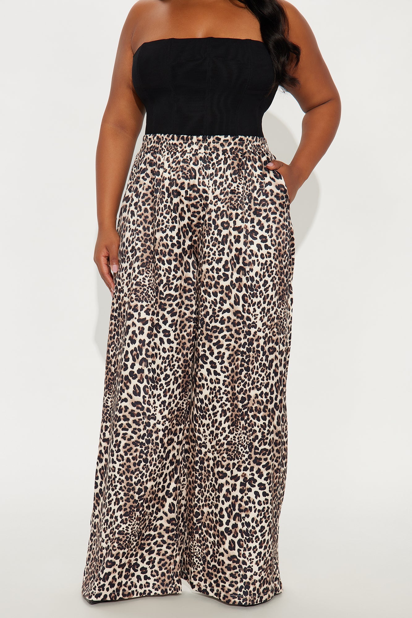 Gentle Touch High Rise Wide Leg Leopard Pant 32 - Leopard 