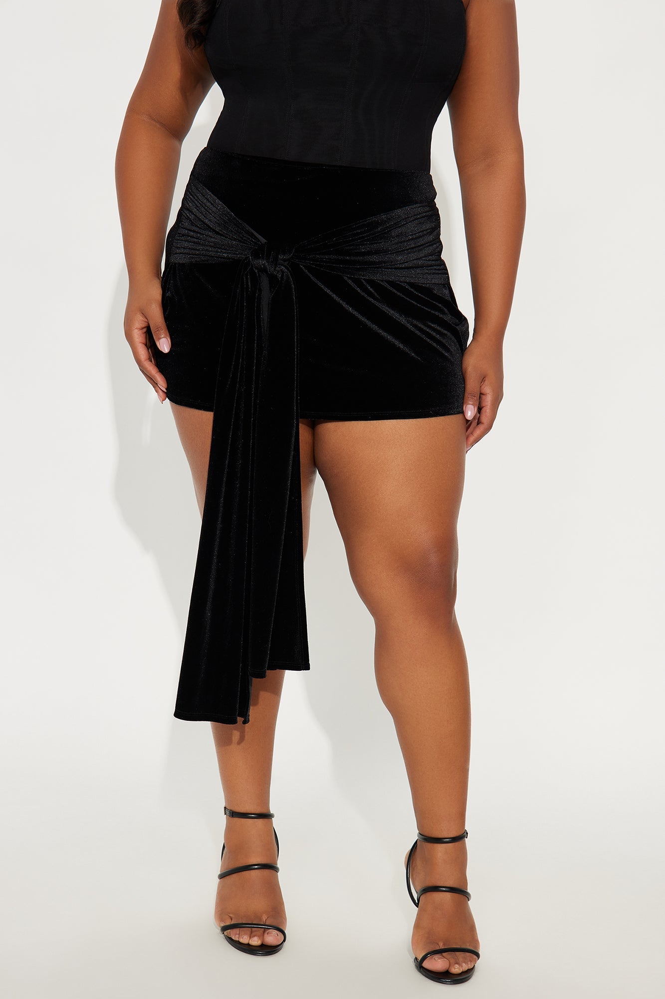 A Velvet Affair Micro Mini Skirt - Black 