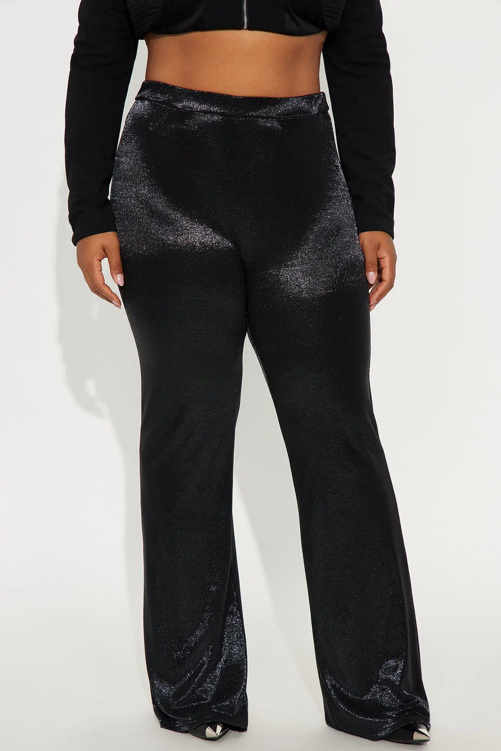Star Of The Night Shimmer Flare Pant 33″ - Black 