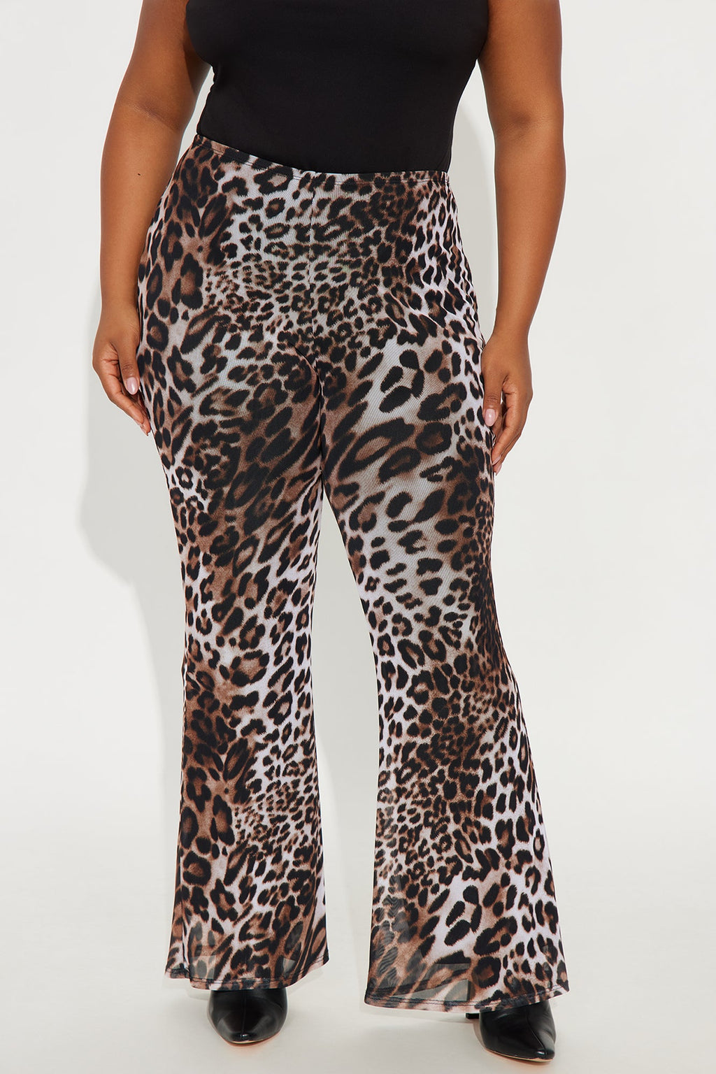 Wild Heart Leopard Mesh Flare Pant 32″ - Leopard