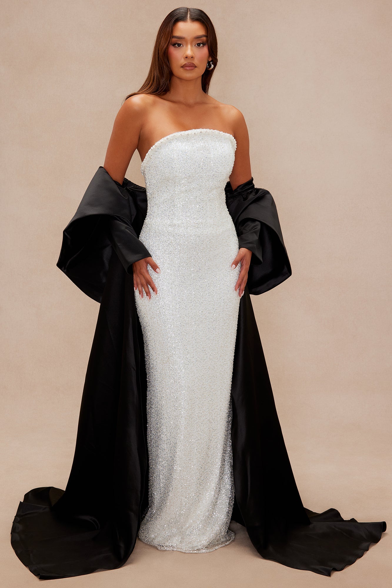 Full Of Glamour Embellished Gown - White 