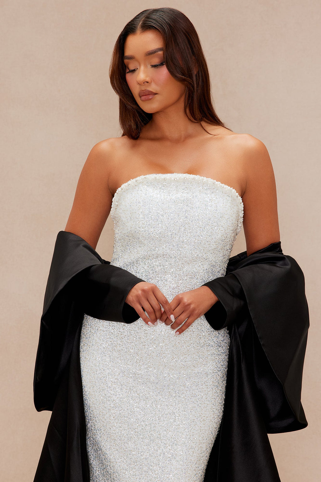 Full Of Glamour Embellished Gown - White 