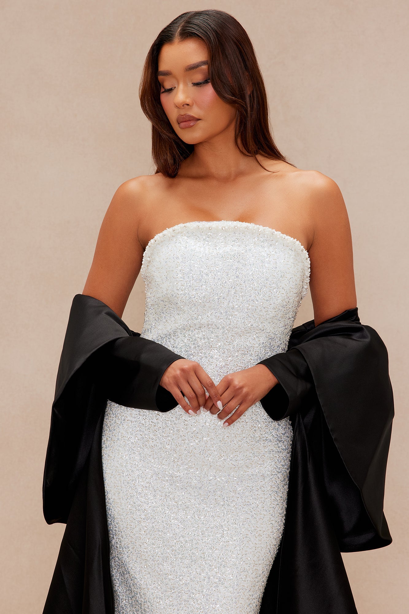 Full Of Glamour Embellished Gown - White 