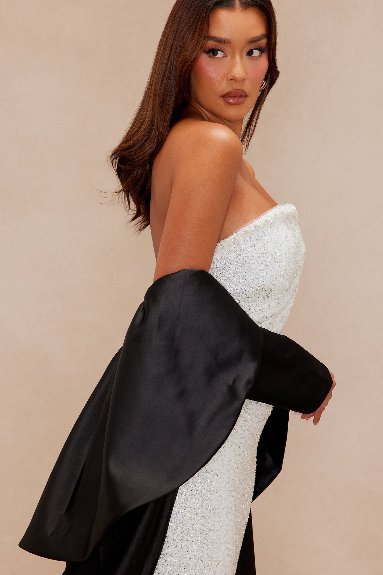 Full Of Glamour Embellished Gown - White 