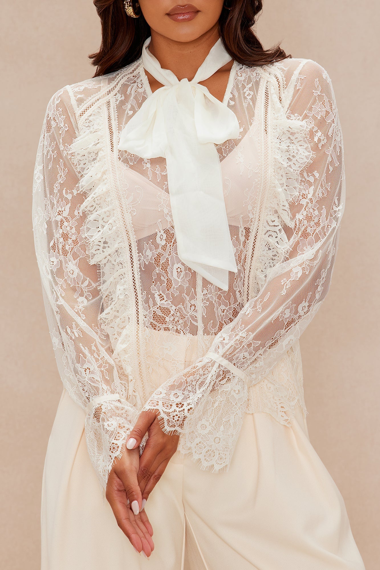 Maria Lace Blouse - Cream
