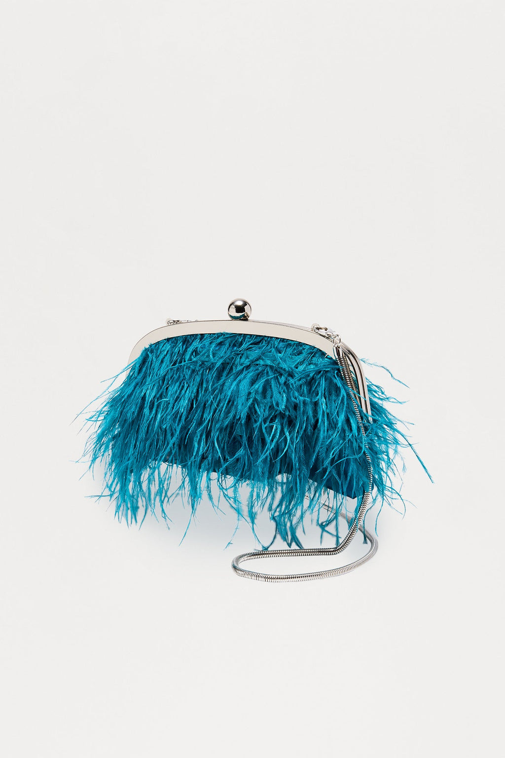 Tassel Pearl Dazzle Fringe Clutch - Teal 