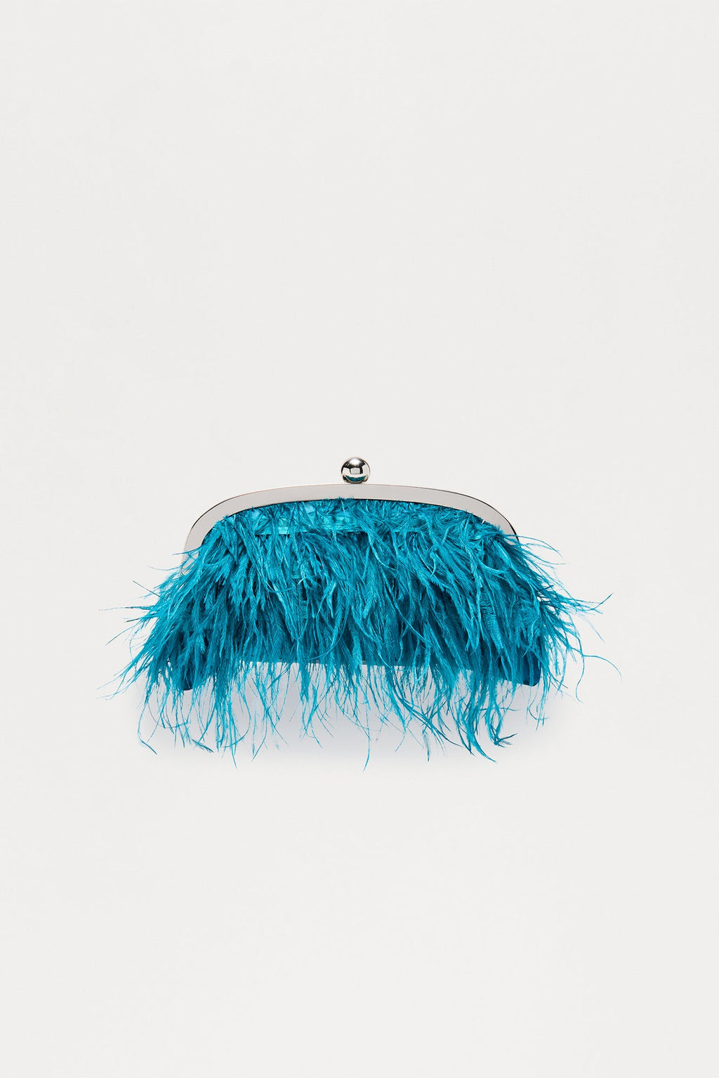 Tassel Pearl Dazzle Fringe Clutch - Teal 