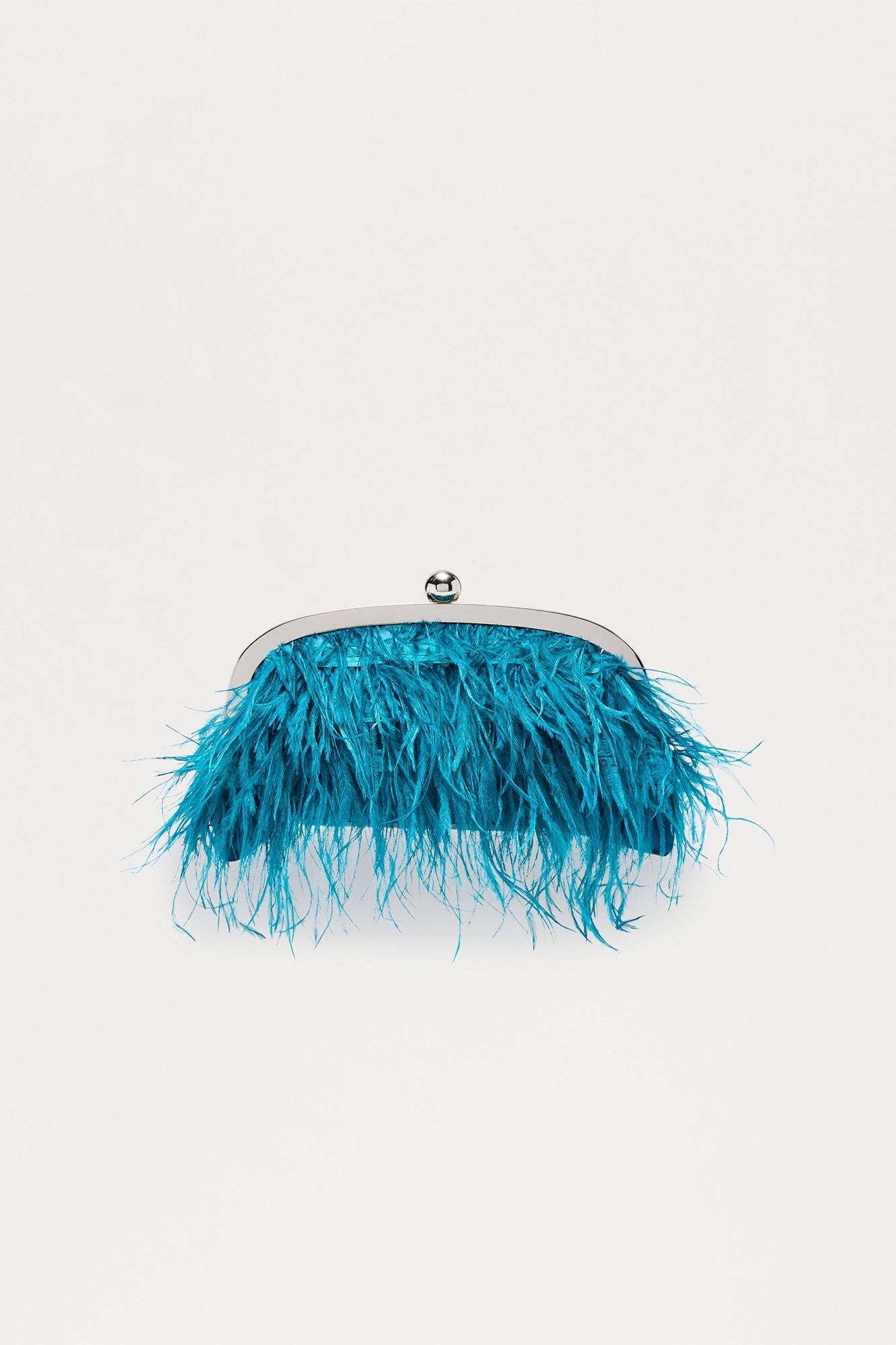 Tassel Pearl Dazzle Fringe Clutch - Teal 