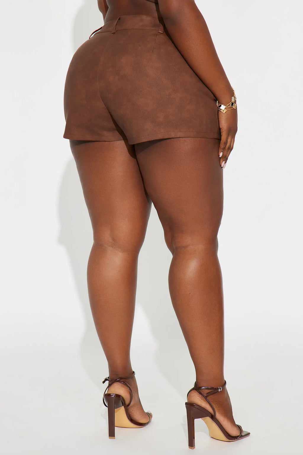 Your Worst Nightmare Faux Leather Micro Short - Brown 