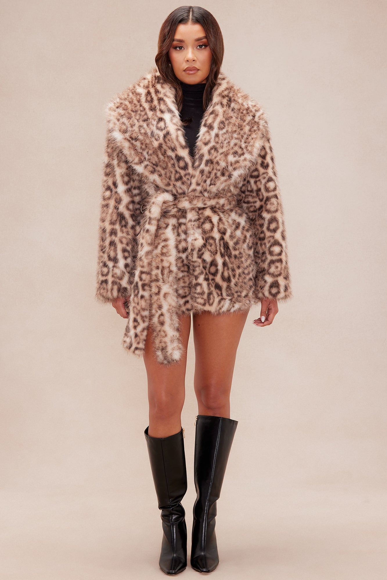 Bianca Leopard Faux Fur Jacket - Leopard