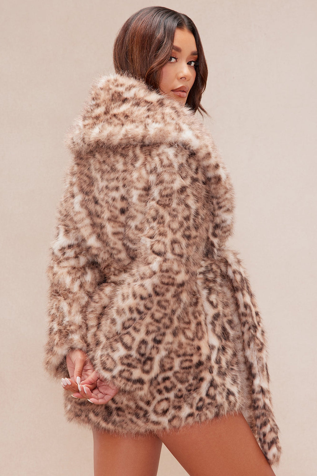 Bianca Leopard Faux Fur Jacket - Leopard