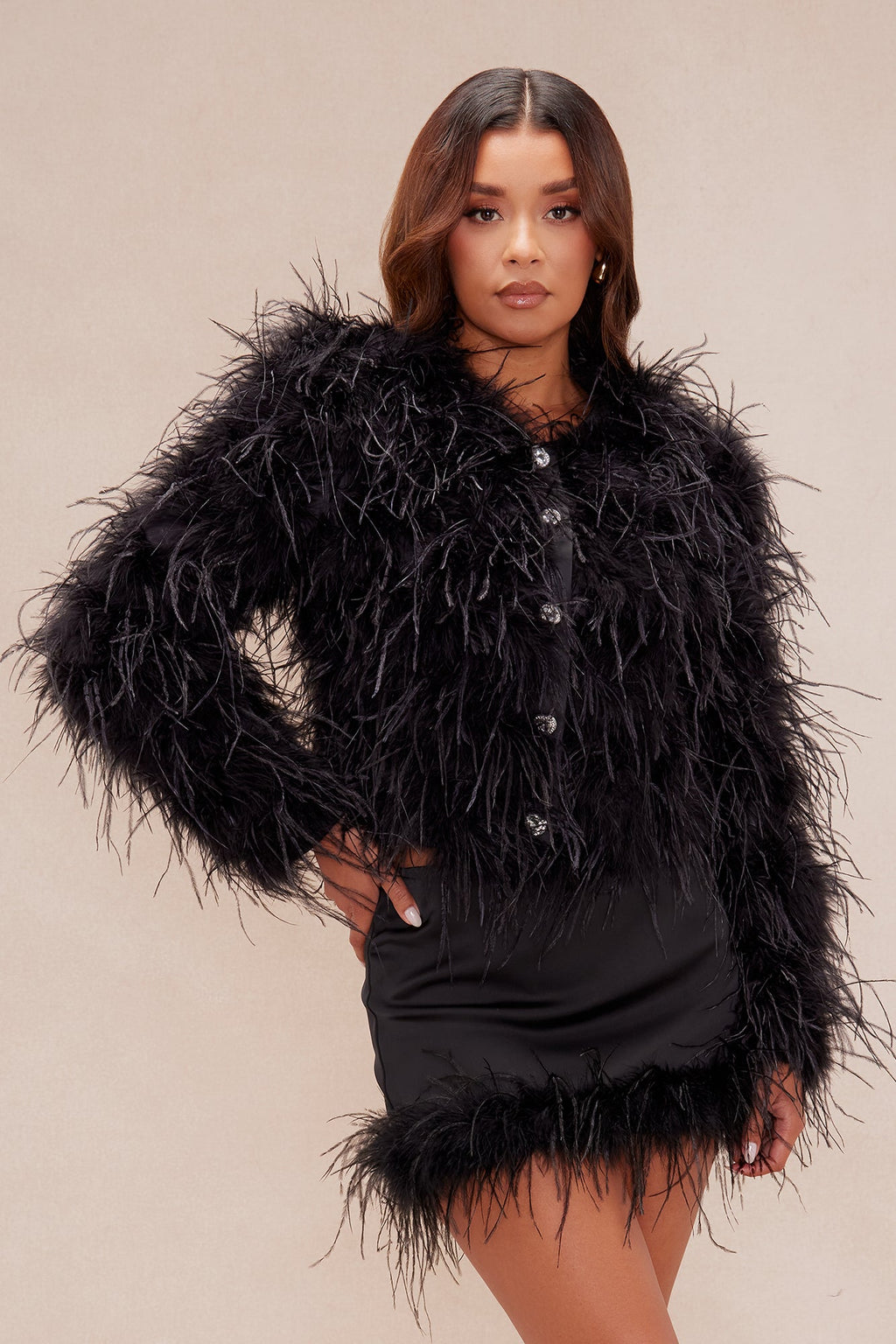 Scarlett Fur Jacket - Black