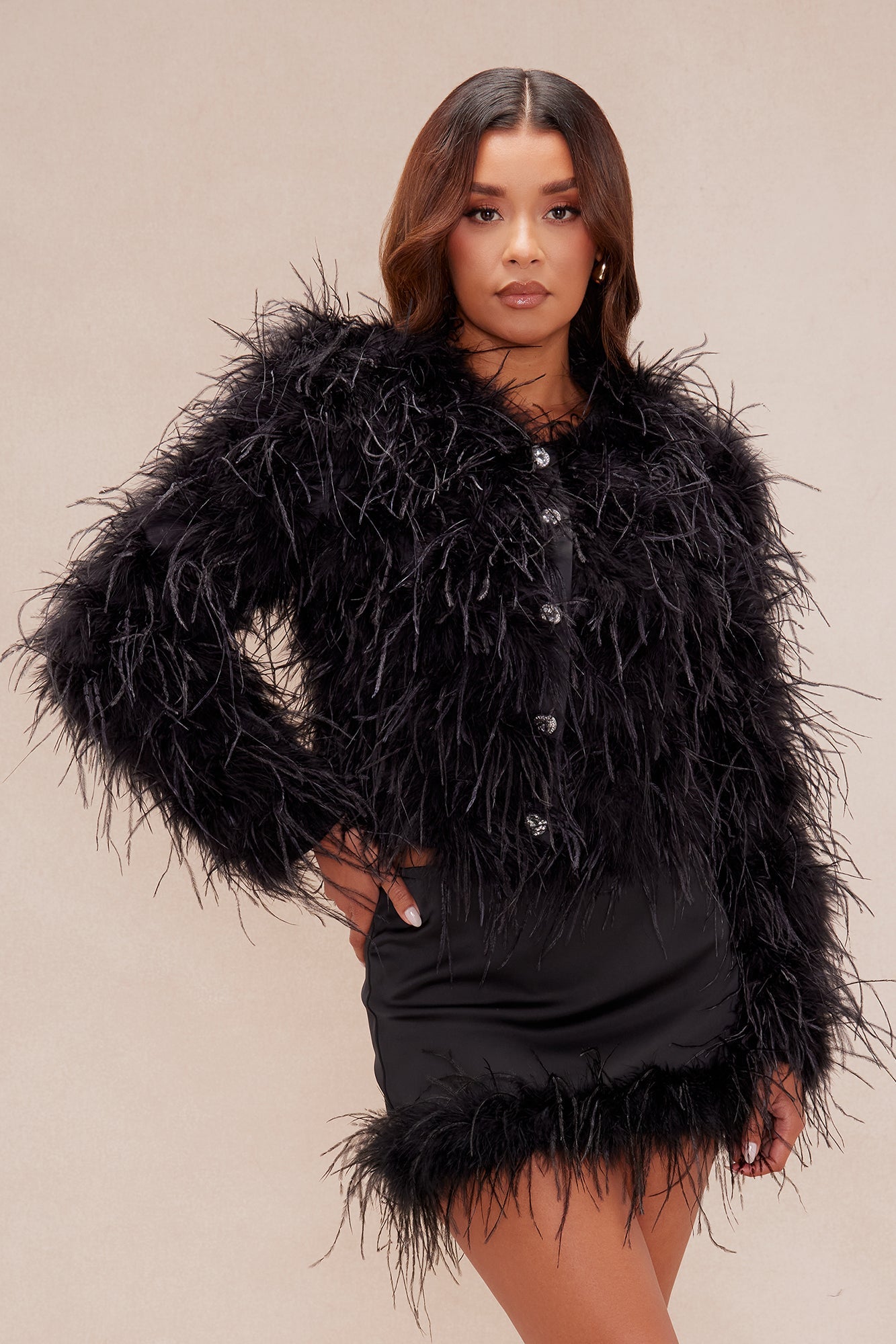Scarlett Fur Jacket - Black