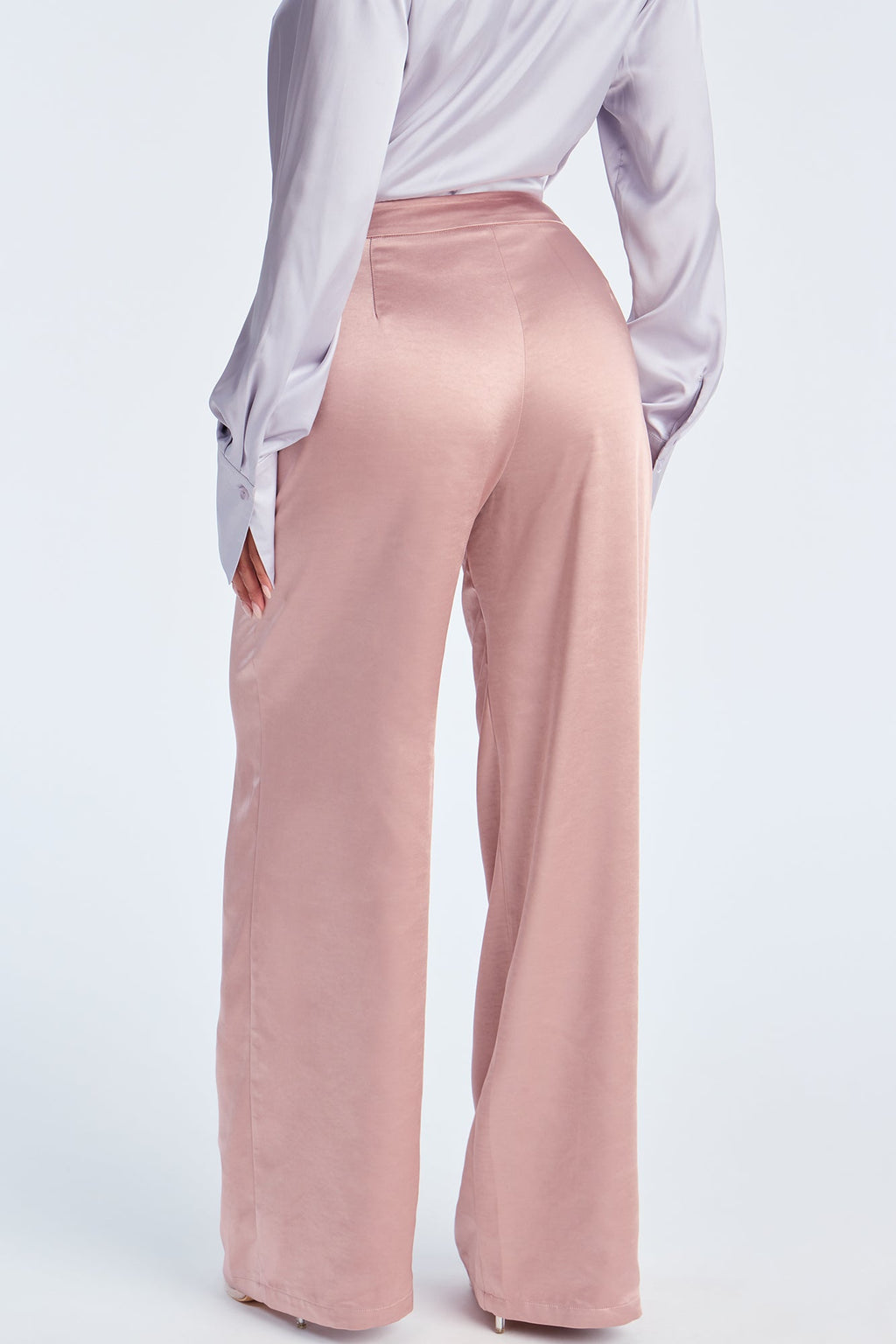 Main Topic Low Rise Wide Leg Satin Pant 33 - Mauve 