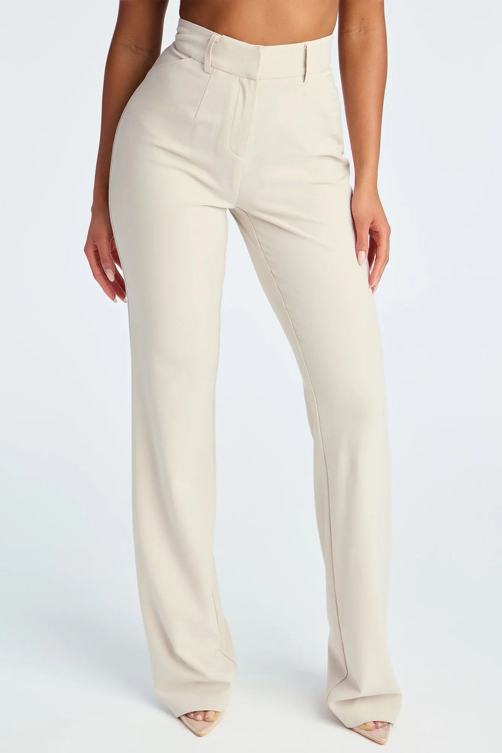Tall Tasha Dressy High Rise Pants - Oatmeal 