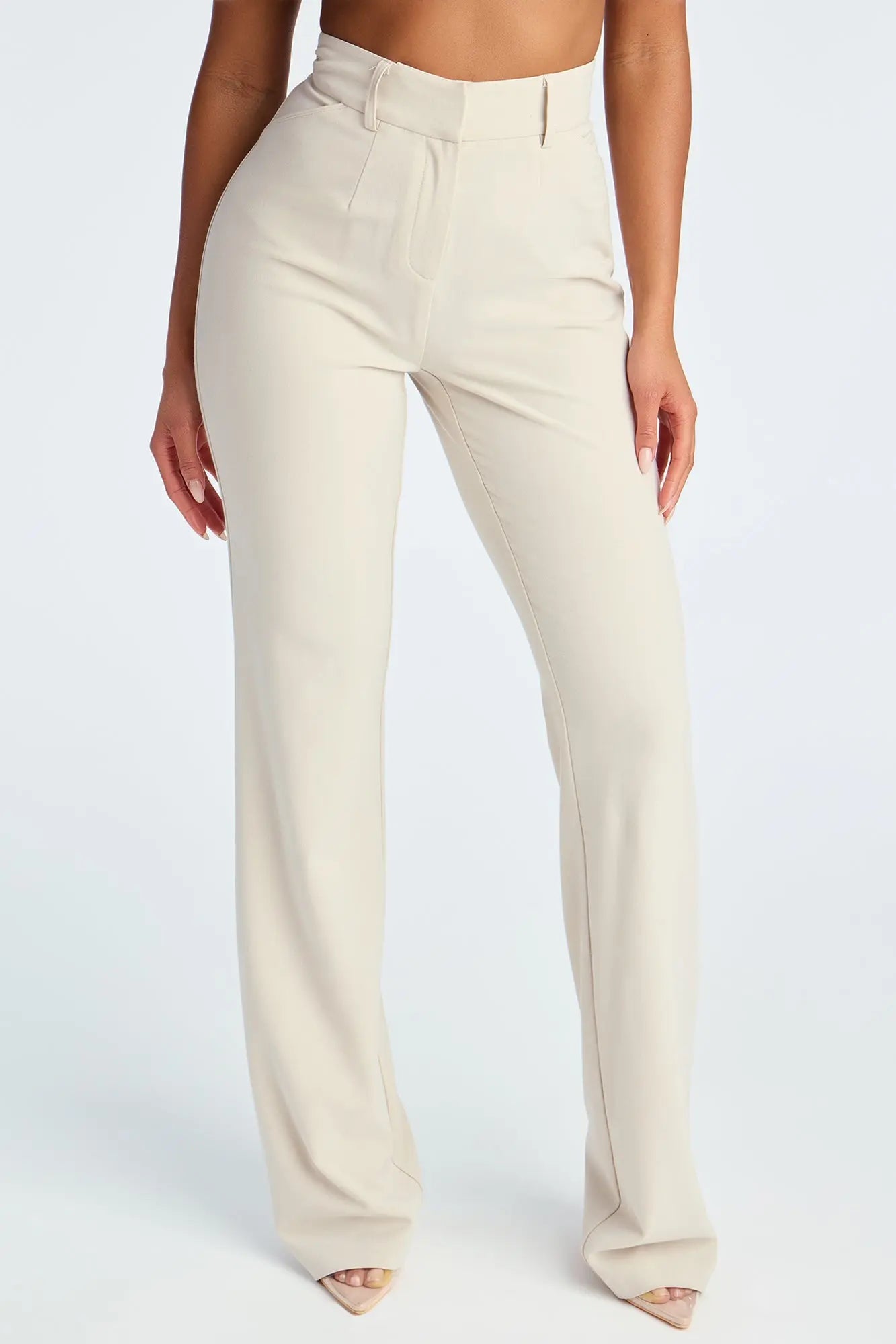 Tall Tasha Dressy High Rise Pants - Oatmeal 