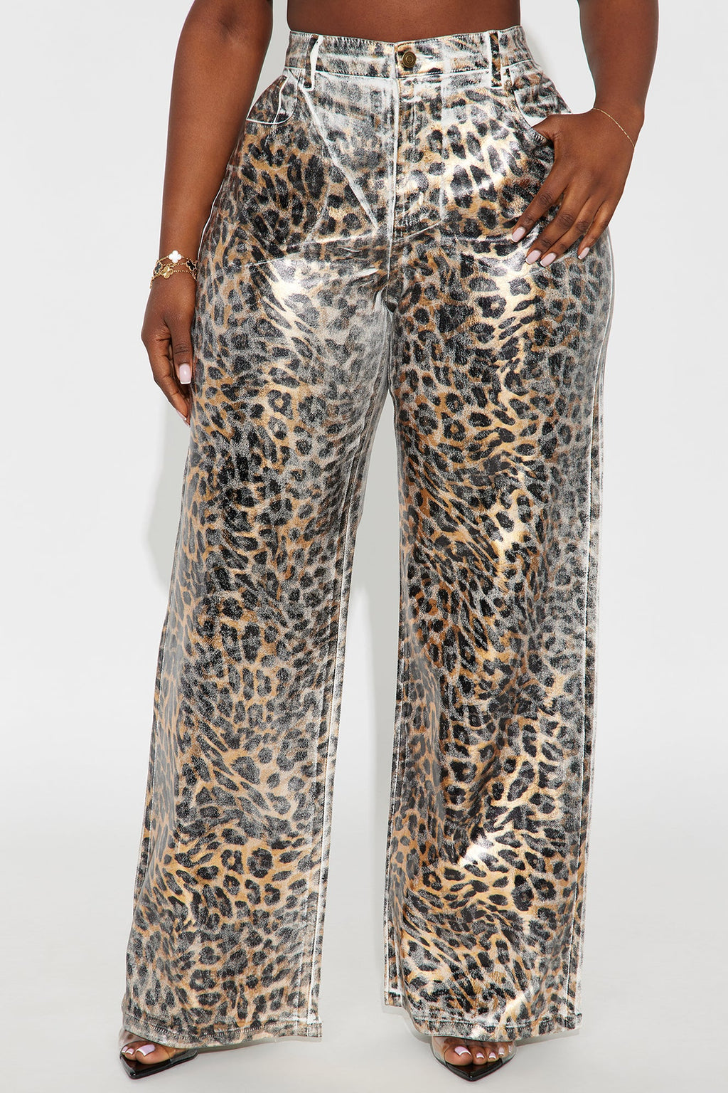 Carmela Leopard Wide Leg Pant 33″ - Leopard 