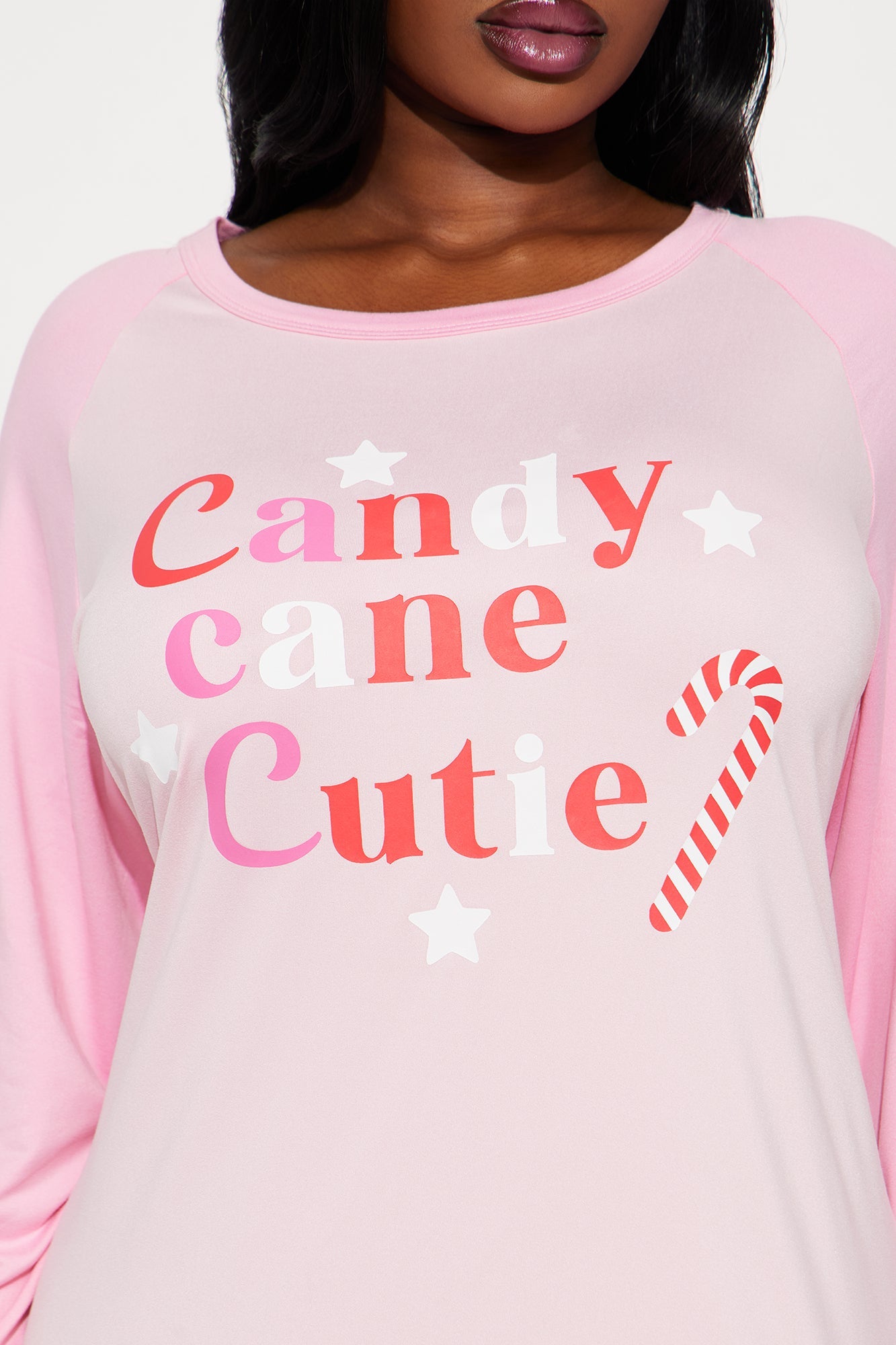 Candy Cane Cutie PJ Sleep Shirt - Pink