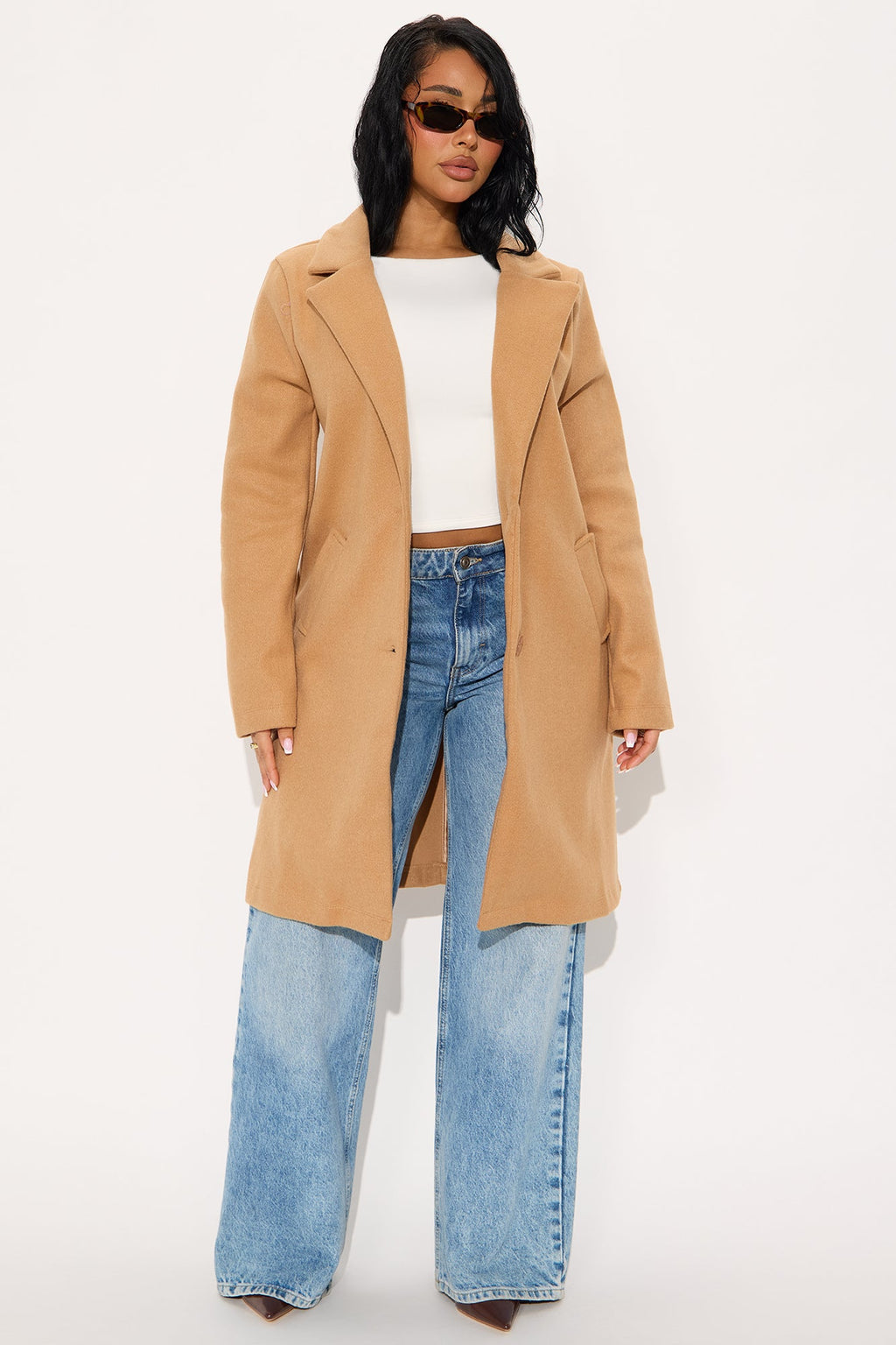 Hit The Town Button Up Coat - Camel