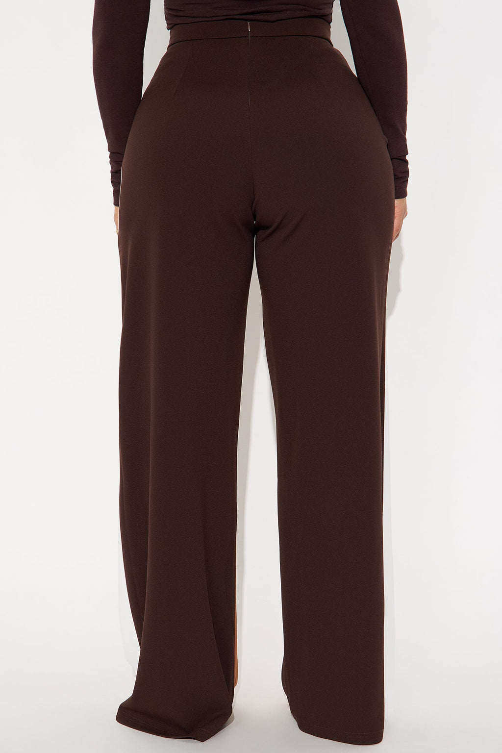 Nellie Colorblock Wide Leg Trouser Pant 33 - Brown/combo 