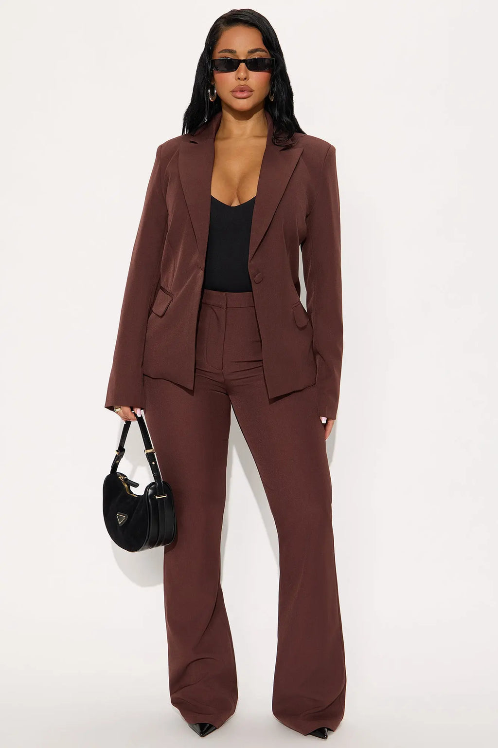 Breaking Even Flare Trouser - Chocolate 