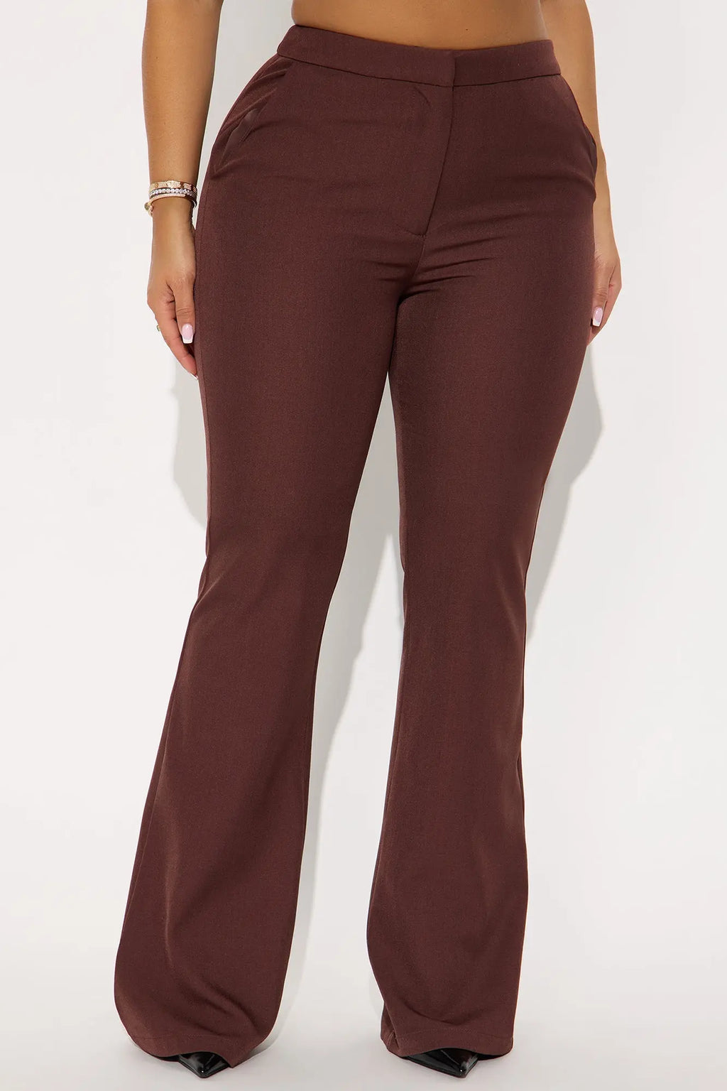 Breaking Even Flare Trouser - Chocolate 