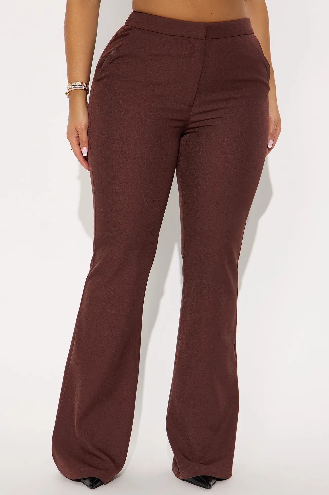 Breaking Even Flare Trouser - Chocolate 