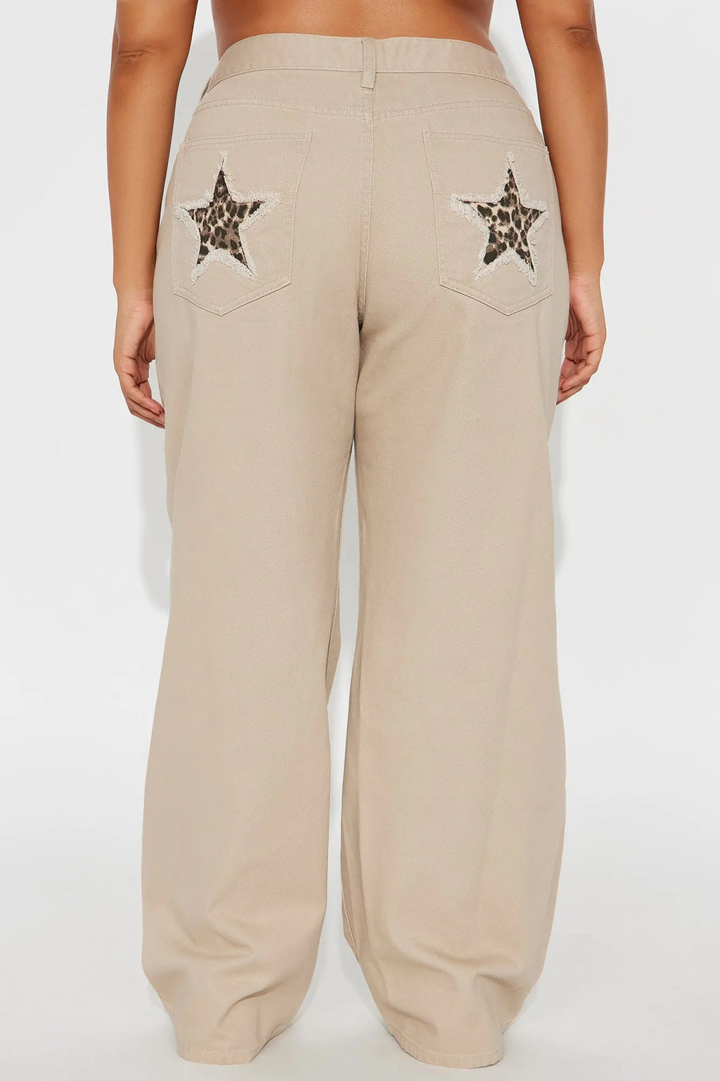 Be A Rockstar Twill Wide Leg Pant 33″ - Beige 