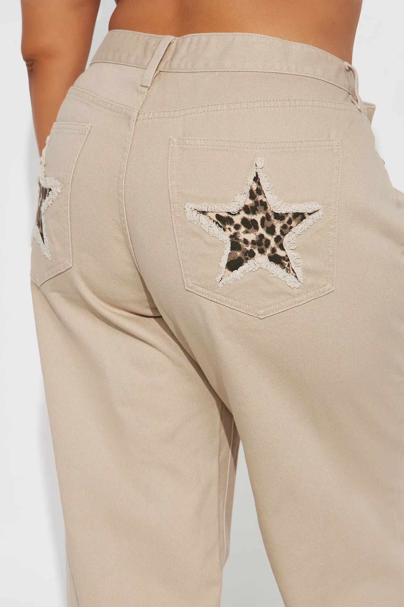 Be A Rockstar Twill Wide Leg Pant 33″ - Beige 