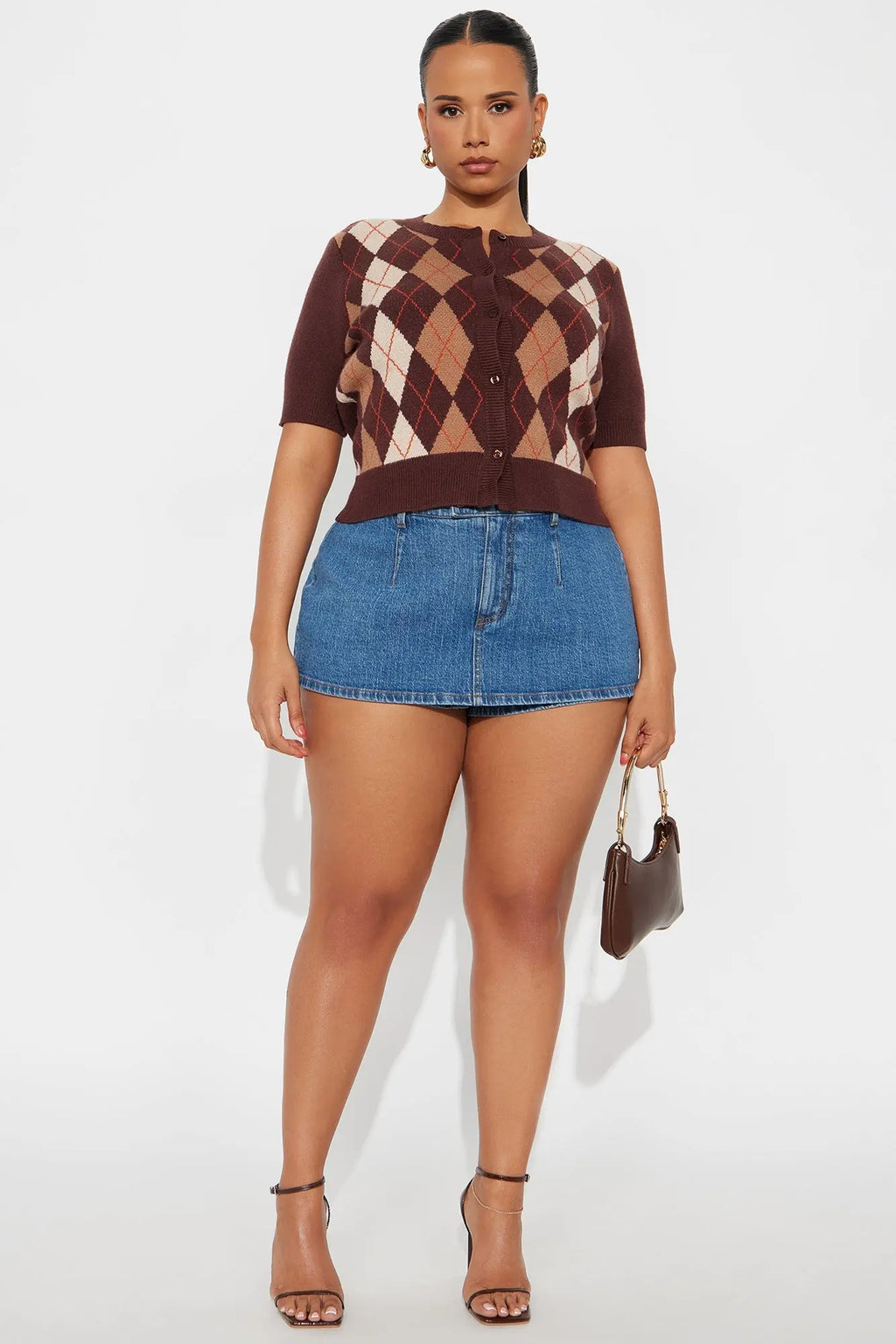 Harley Micro Mini Denim Peekaboo Skort - Medium Wash 