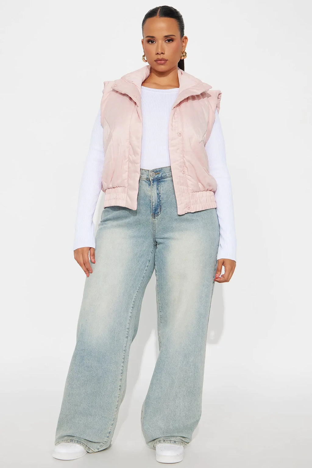 Cabin Cutie Puffer Vest - Light Pink 