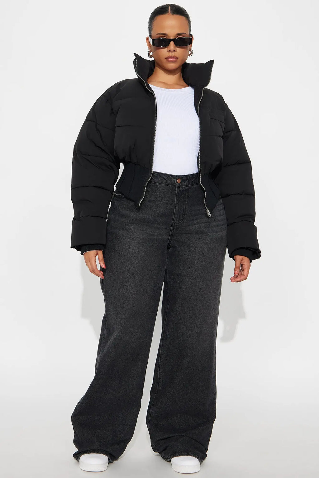 Cold Serve Corset Puffer Jacket - Black 