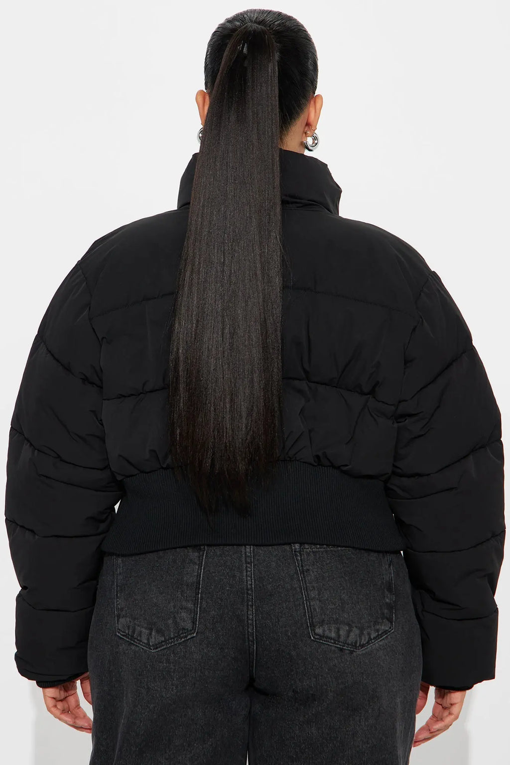 Cold Serve Corset Puffer Jacket - Black 