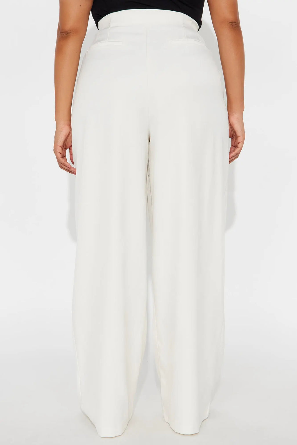 Nicole Wide Leg Trouser Pant 33 - Ivory 