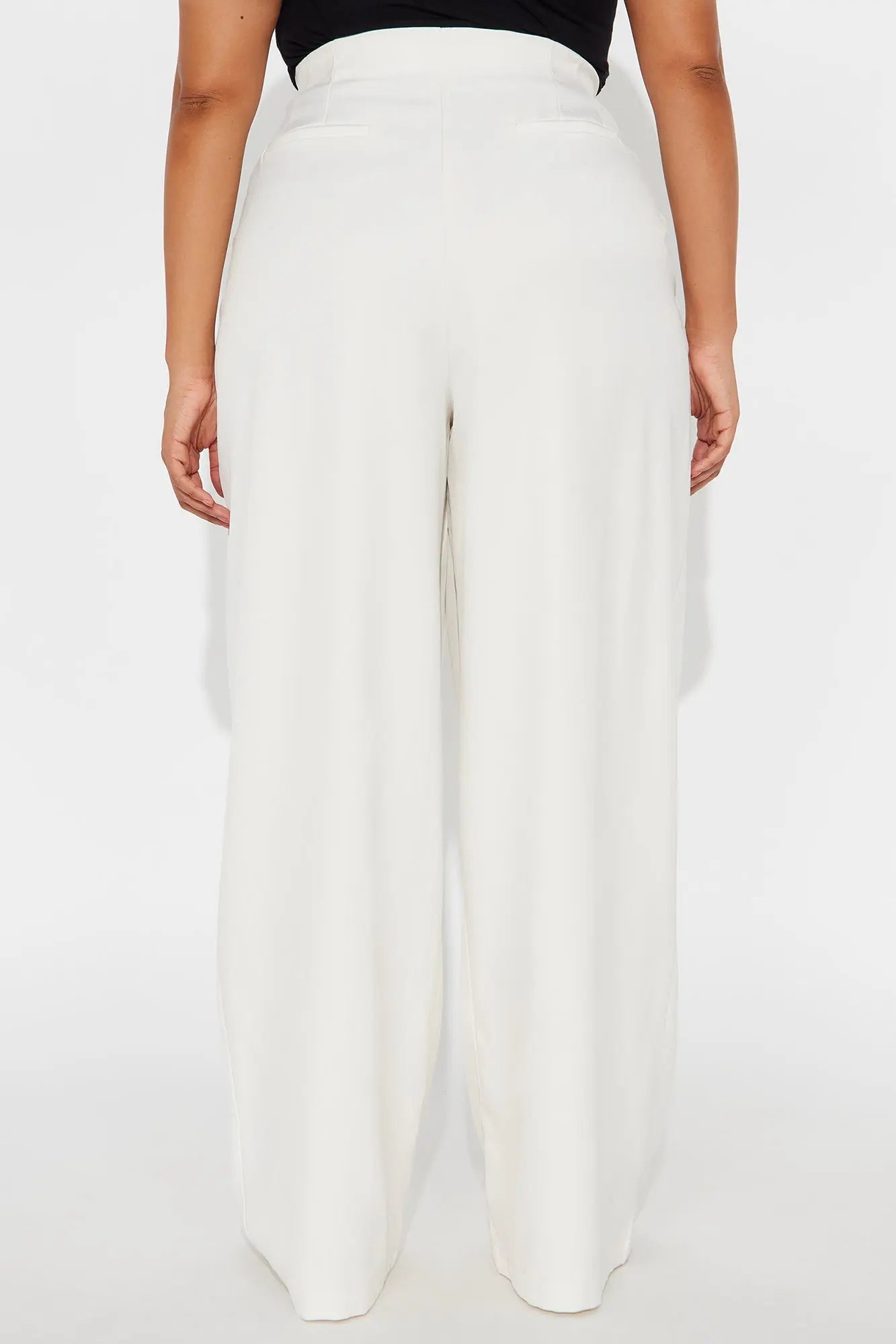 Nicole Wide Leg Trouser Pant 33 - Ivory 