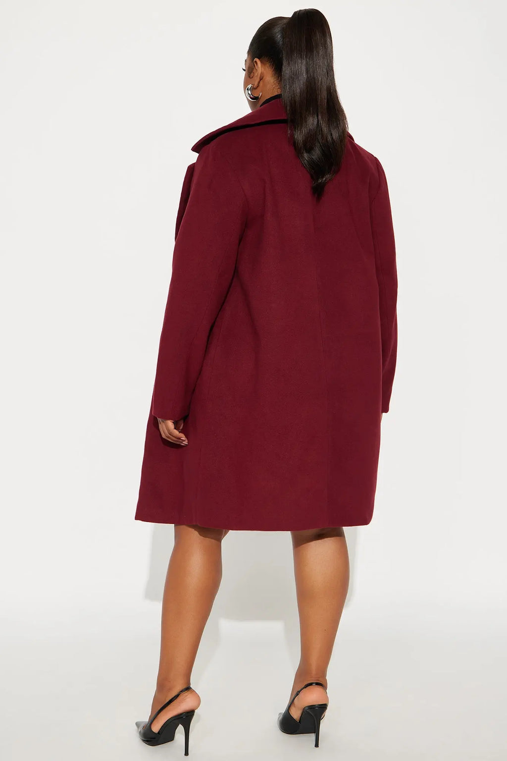 Upper East Side Coat - Burgundy 