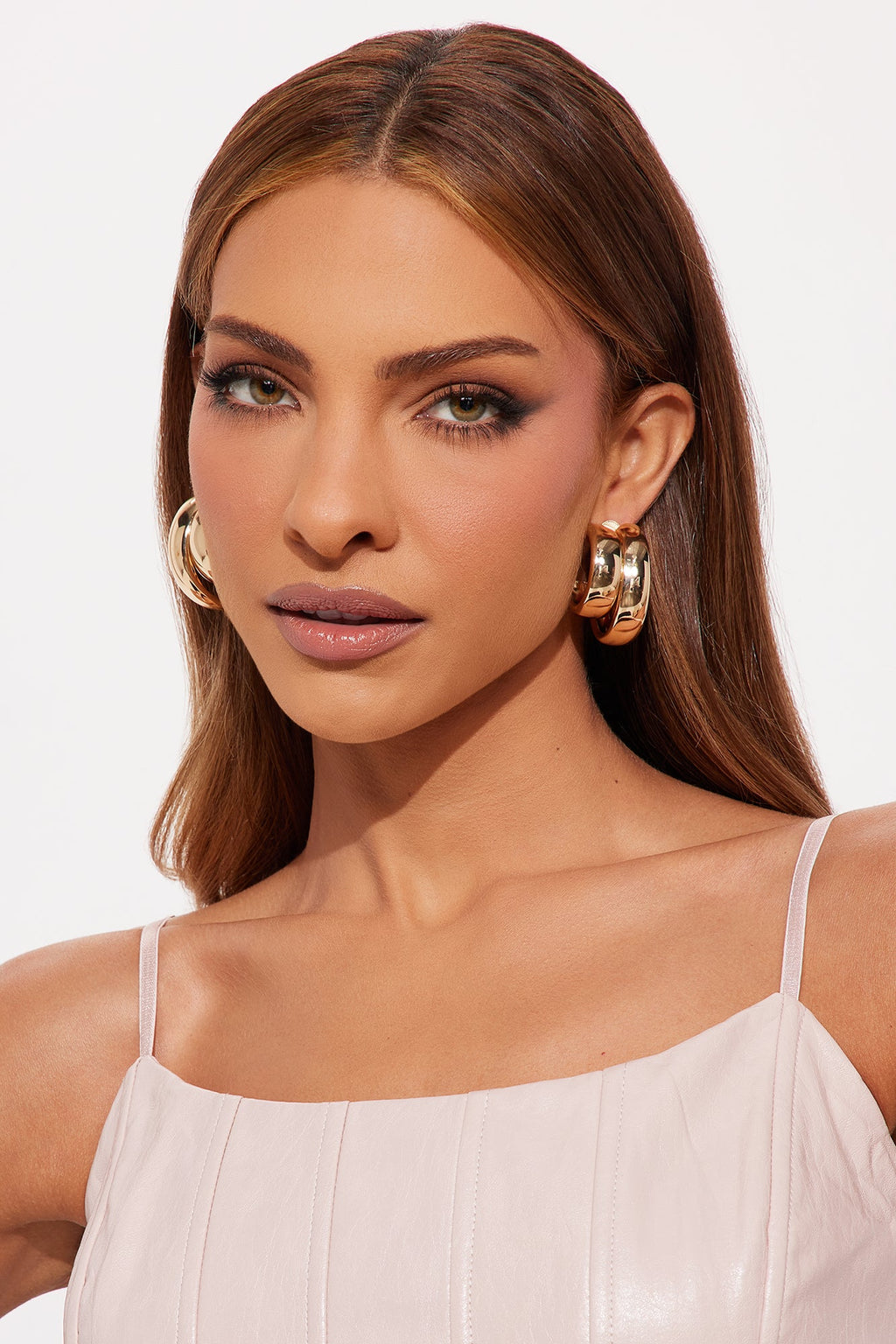Twin Orbit Hoop Earrings - Gold