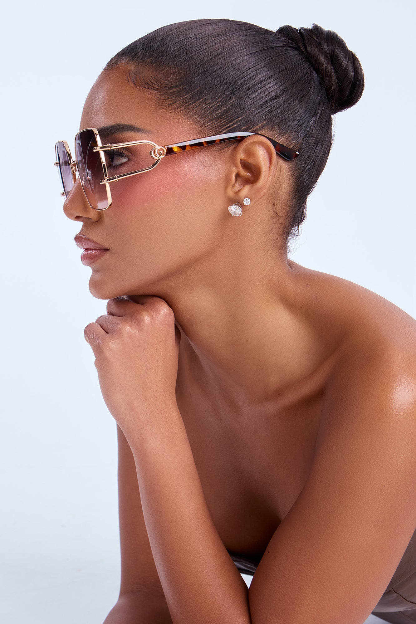 Mozzy Square Sunglasses - Gold/combo