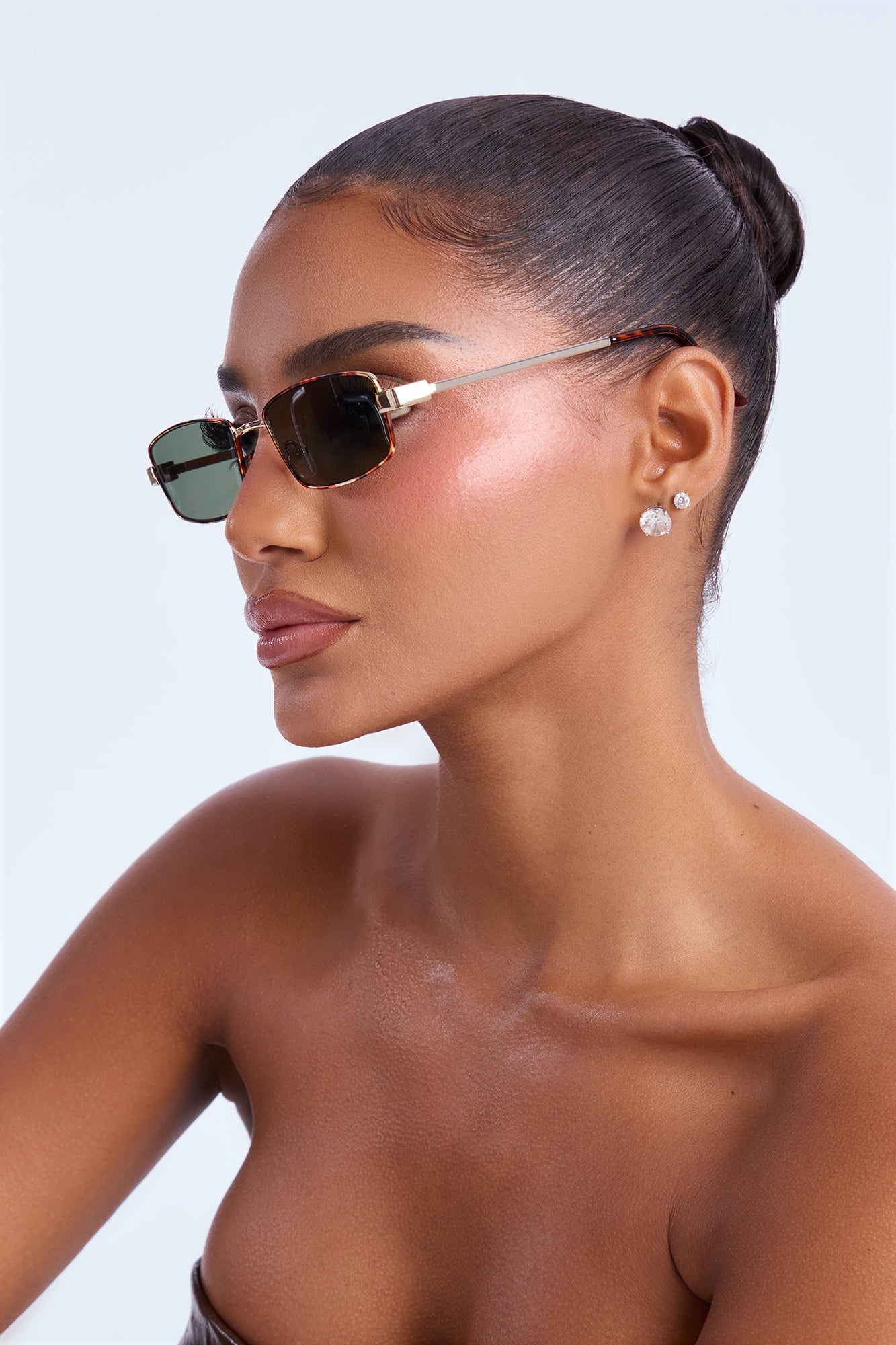 Wink Metal Square Sunglasses - Tortoise/Gold