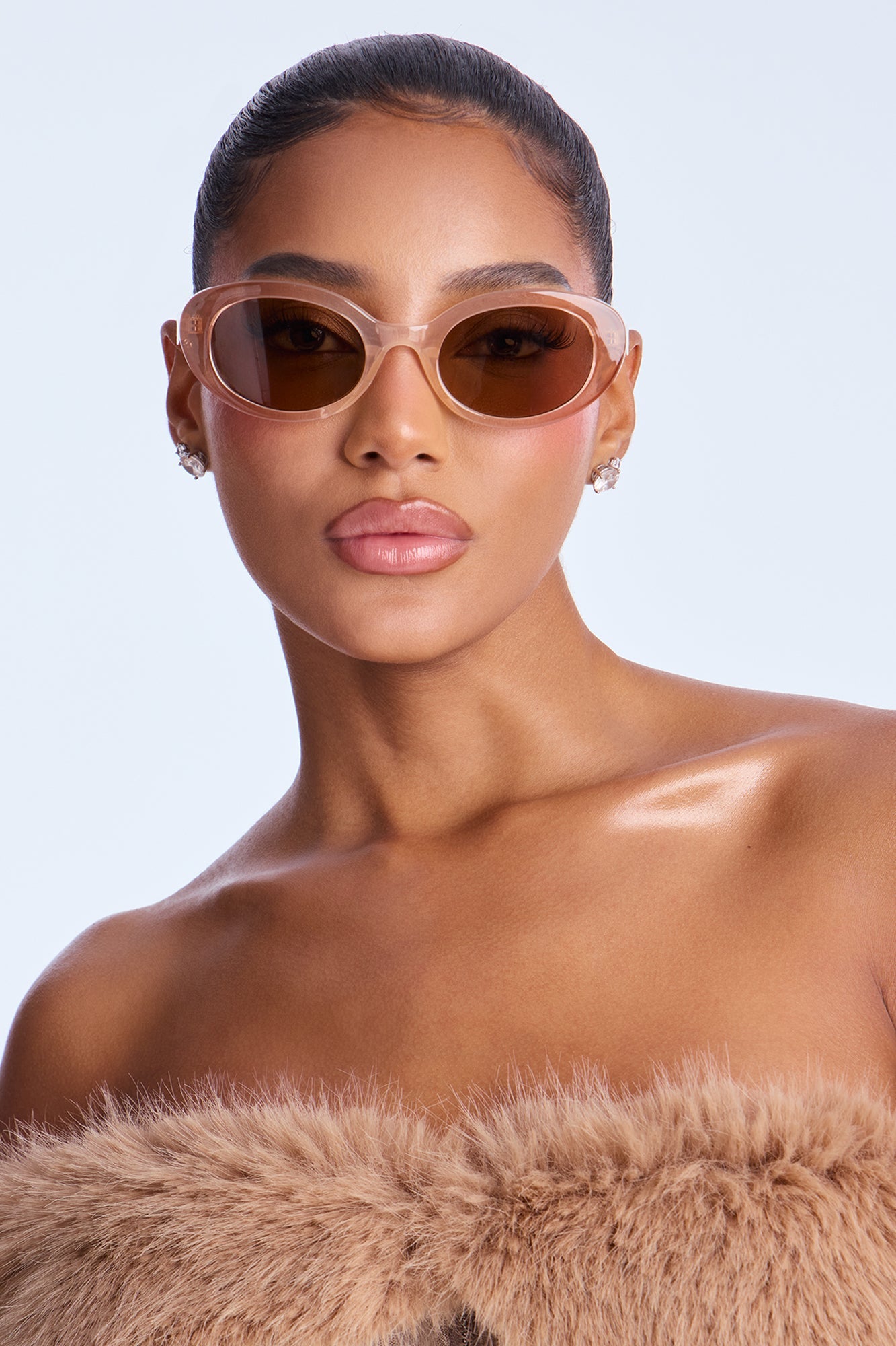 Sunshine Avenue Cat Eye Sunglasses - Nude