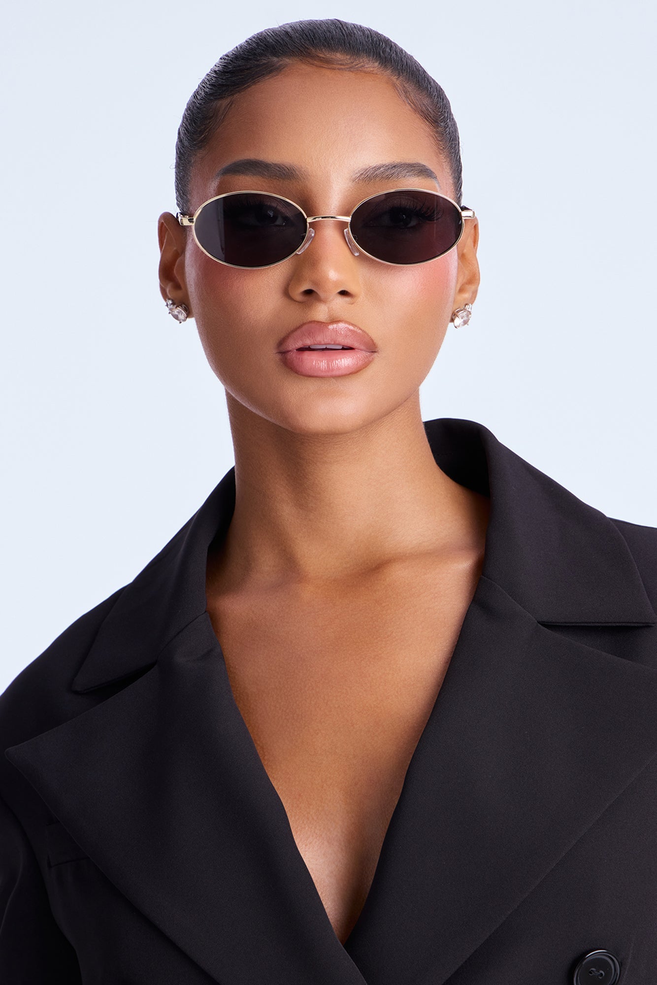 Classic Car Round Sunglasses - Gold/Black