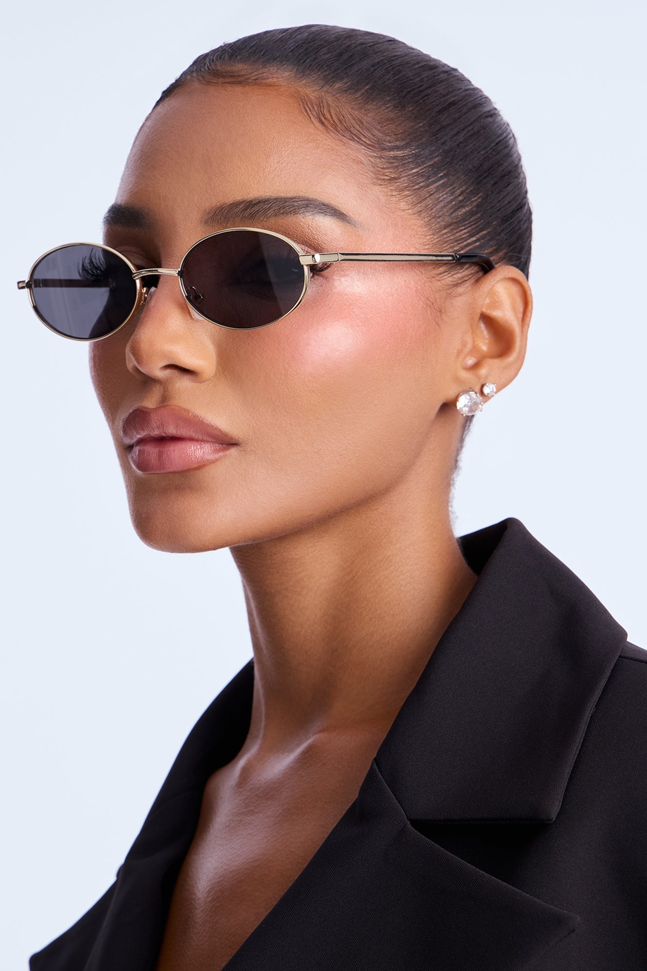 Classic Car Round Sunglasses - Gold/Black