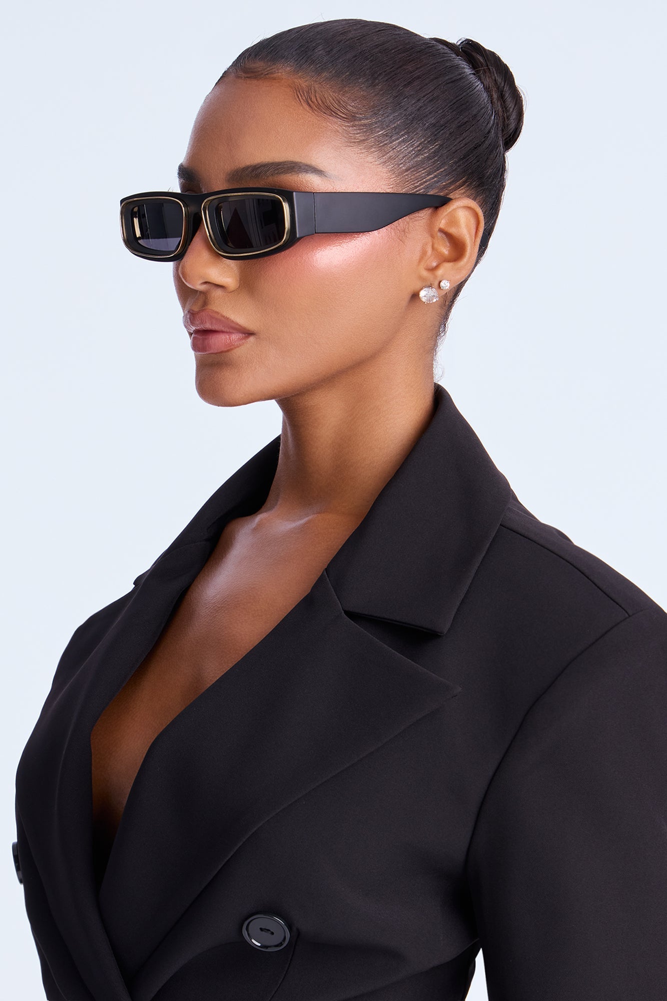 Zoom Edit Square Sunglasses - Black