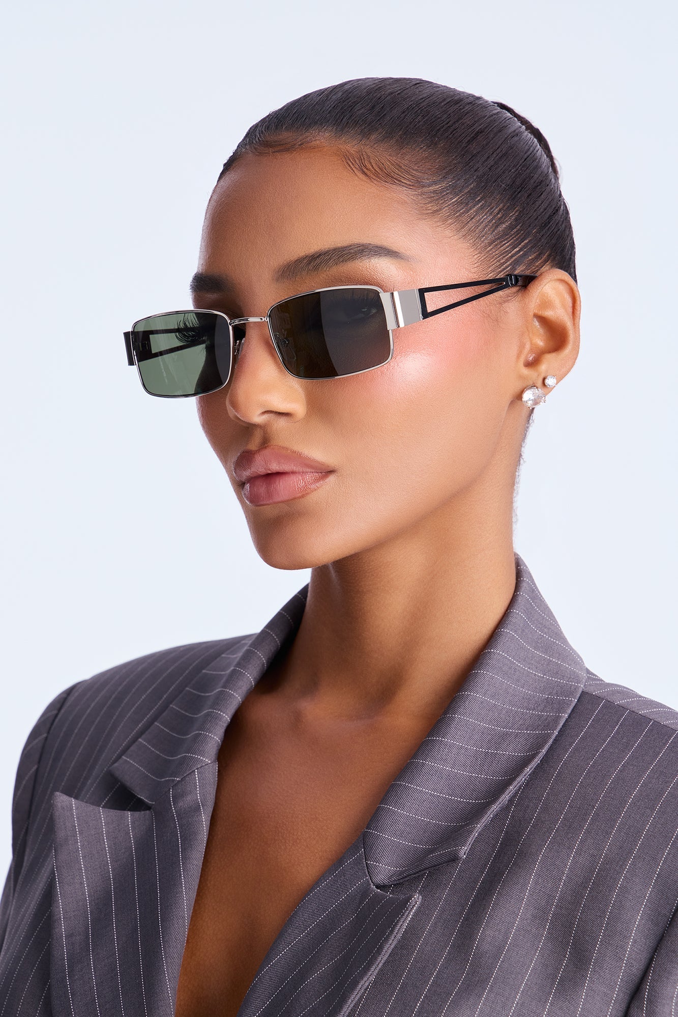 In The Matrix Square Sunglasses - Silver