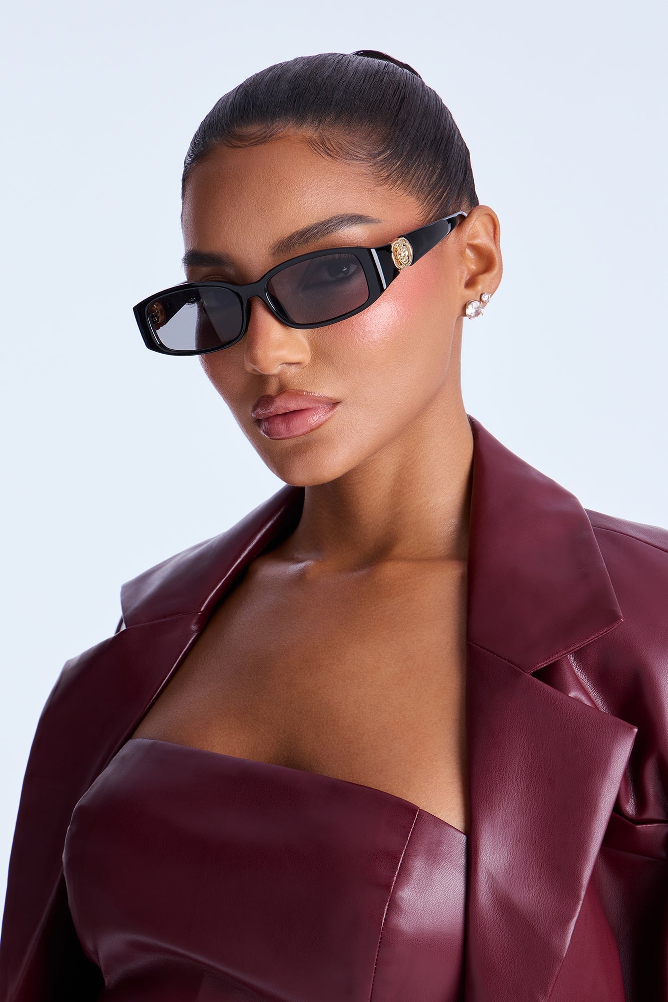 Side Of Wild Square Sunglasses - Black