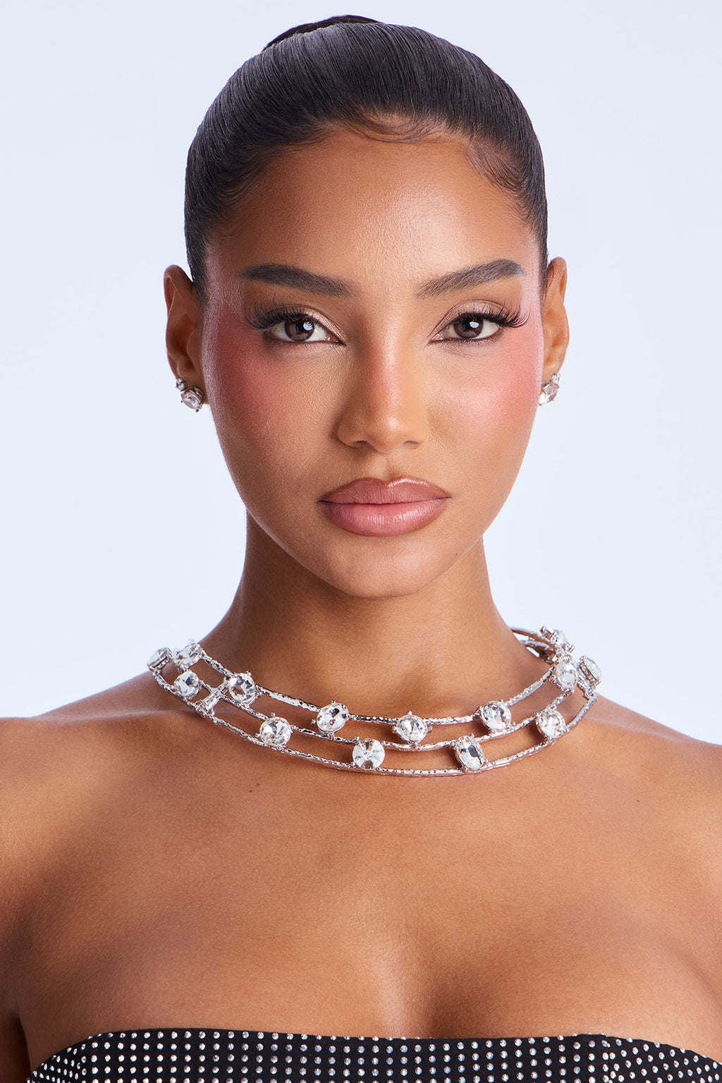 Crush Collar Choker Necklace - Silver