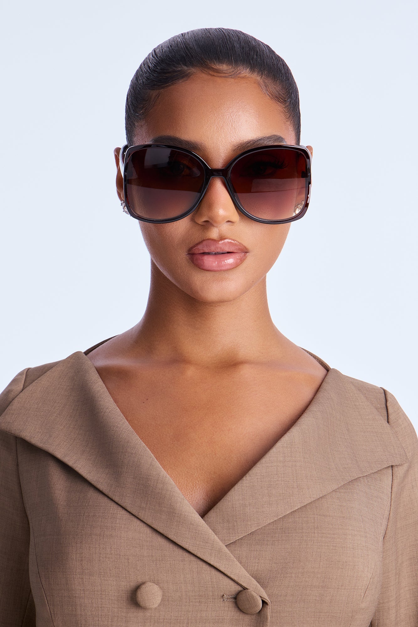 Susanna Sun Round Sunglasses - Dark Brown