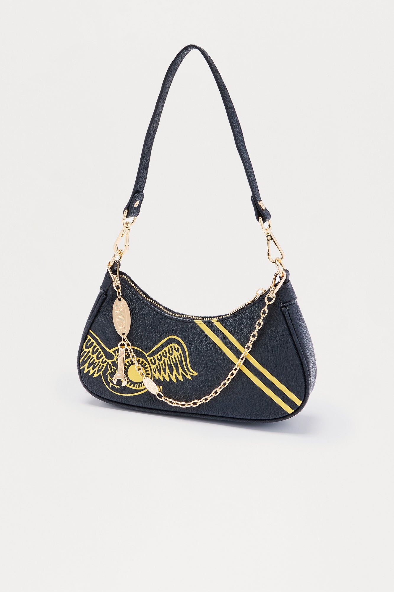 Velveteer Von Dutch Shoulder Bag - Black/Green 
